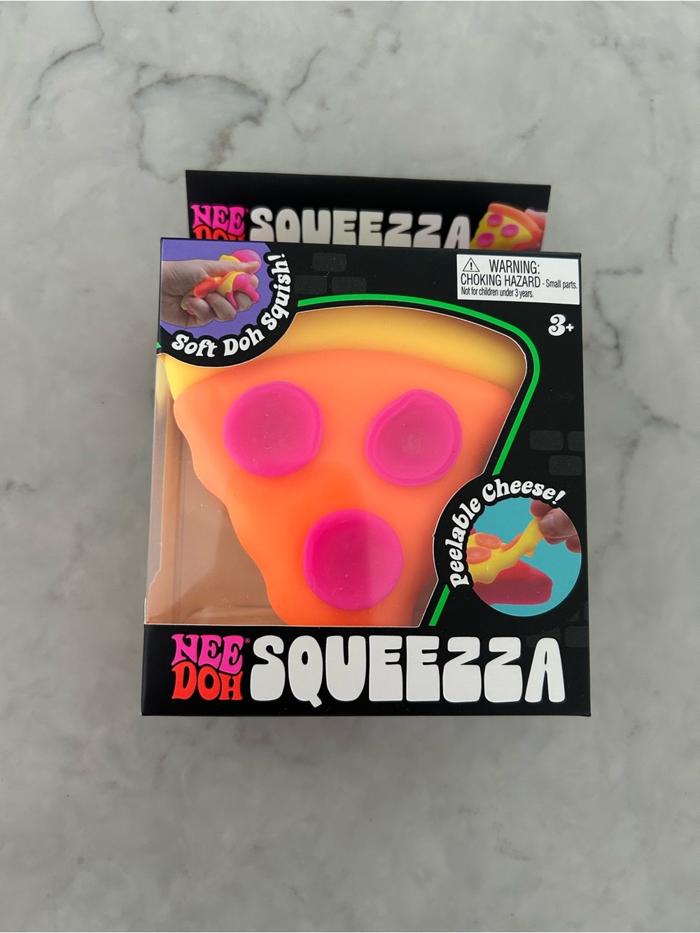 Nee Doh Squeezza Pizza Squeeze Toy - Orange & Pink